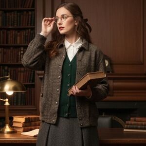 🍂 Vtg 90s Alfred Dunner Textured Jacket | Size 10 🧥